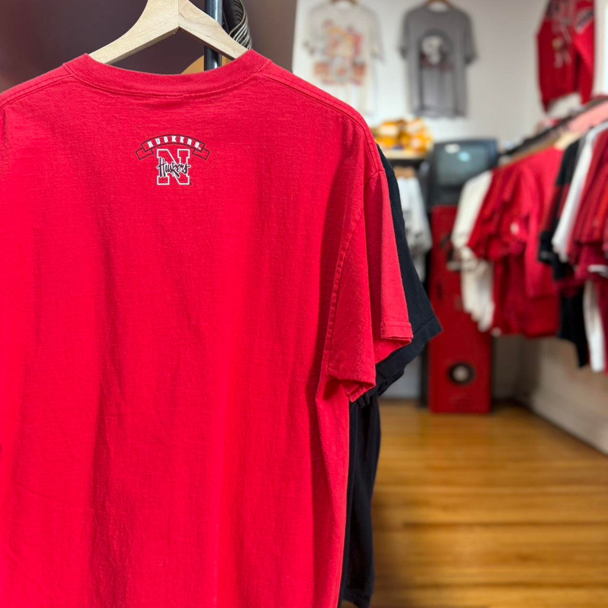 Vintage 90s Nebraska Huskers Football T-Shirt - Large