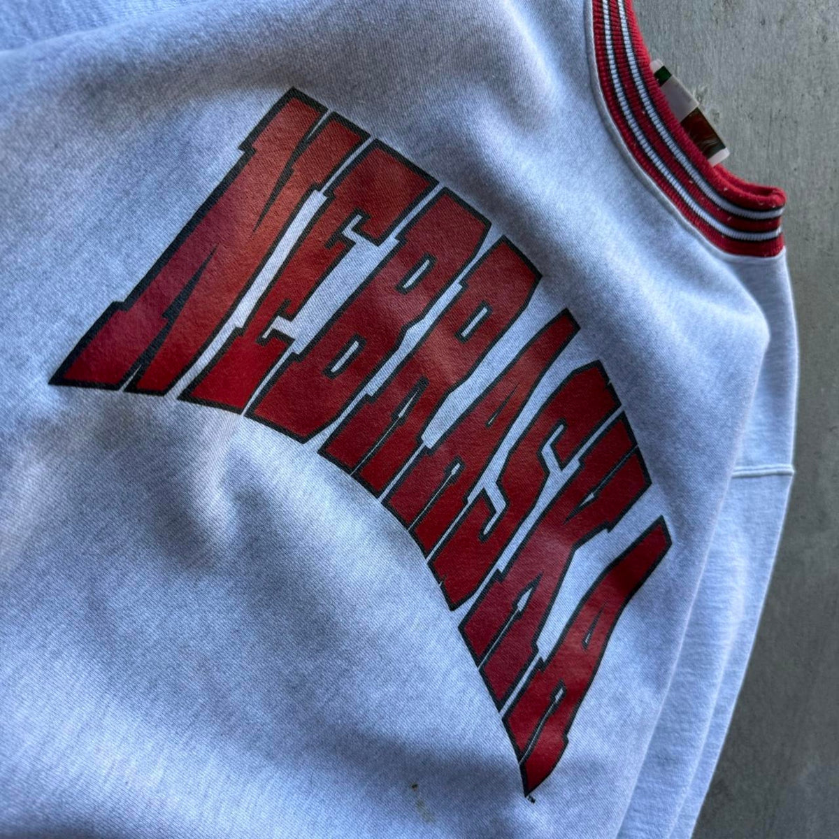 Vintage 90s Nebraska Huskers Ringed Crewneck - X-Large