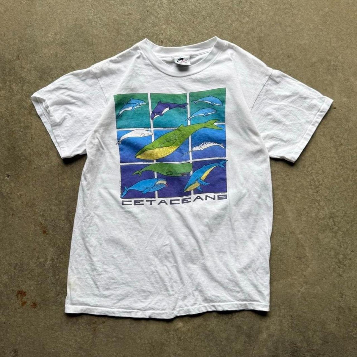 Vintage 90s Ocean Whale Nature Animal T-Shirt - Large
