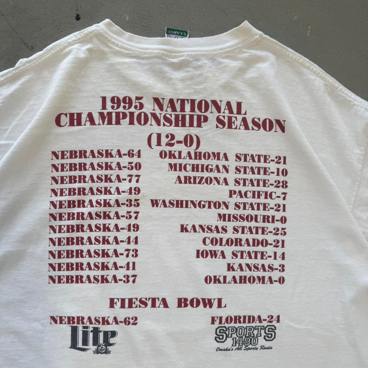 Vintage 90s Bugeaters Bugaha Nebraska Huskers T-Shirt - X-Large