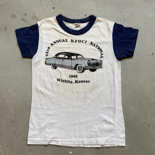 Vintage 1981 Wichita Kansas Car Show T-Shirt - Kids Large 14-16