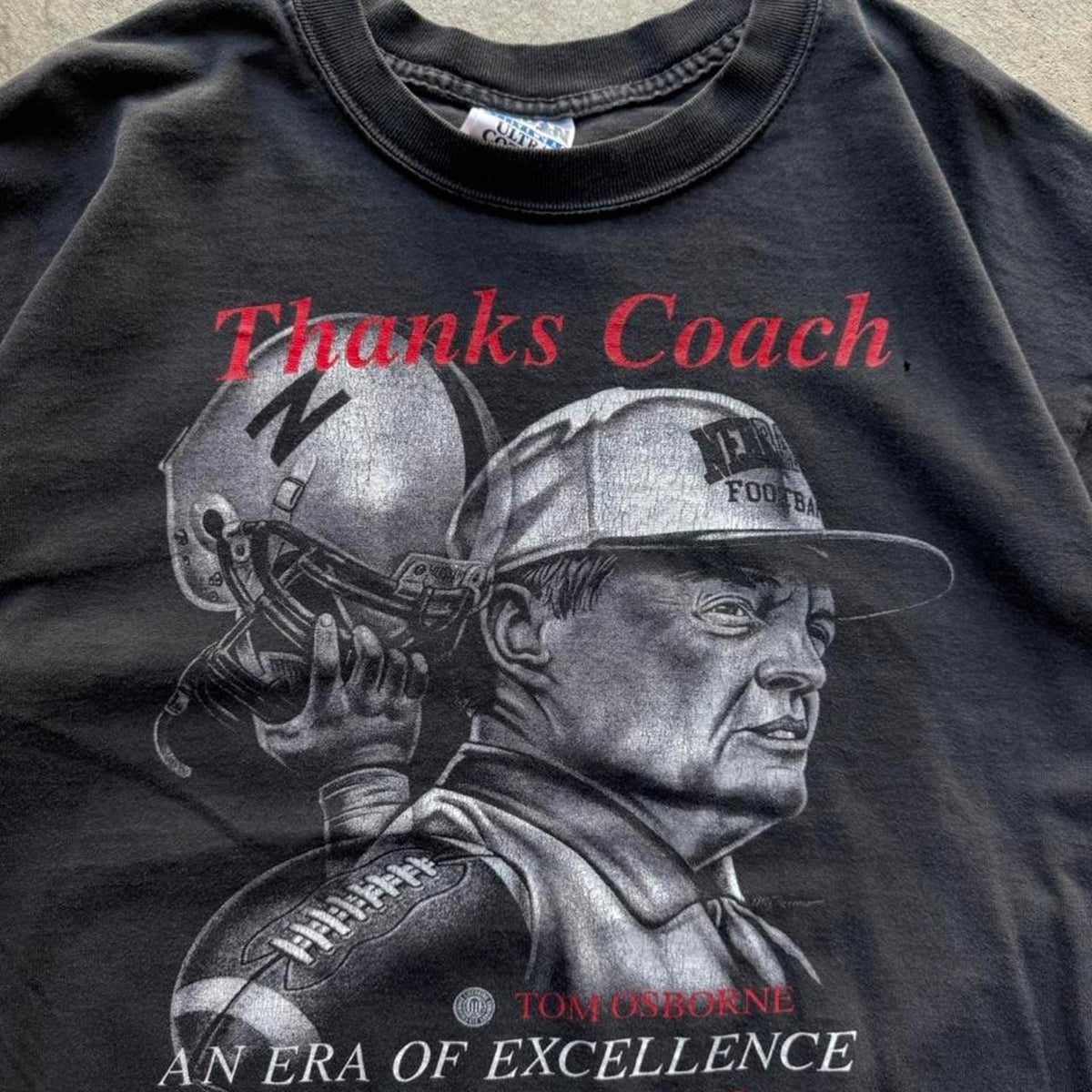 Vintage 90s Nebraska Huskers Thanks Coach Tom Osborne T-Shirt - X-Large