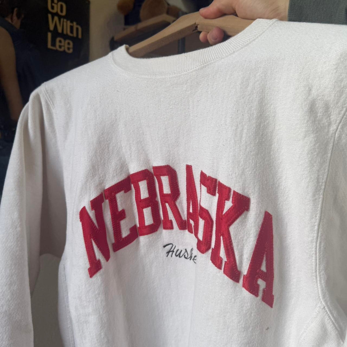 Vintage 90s Nebraska Huskers Champion Reverse Weave Crewneck - Medium