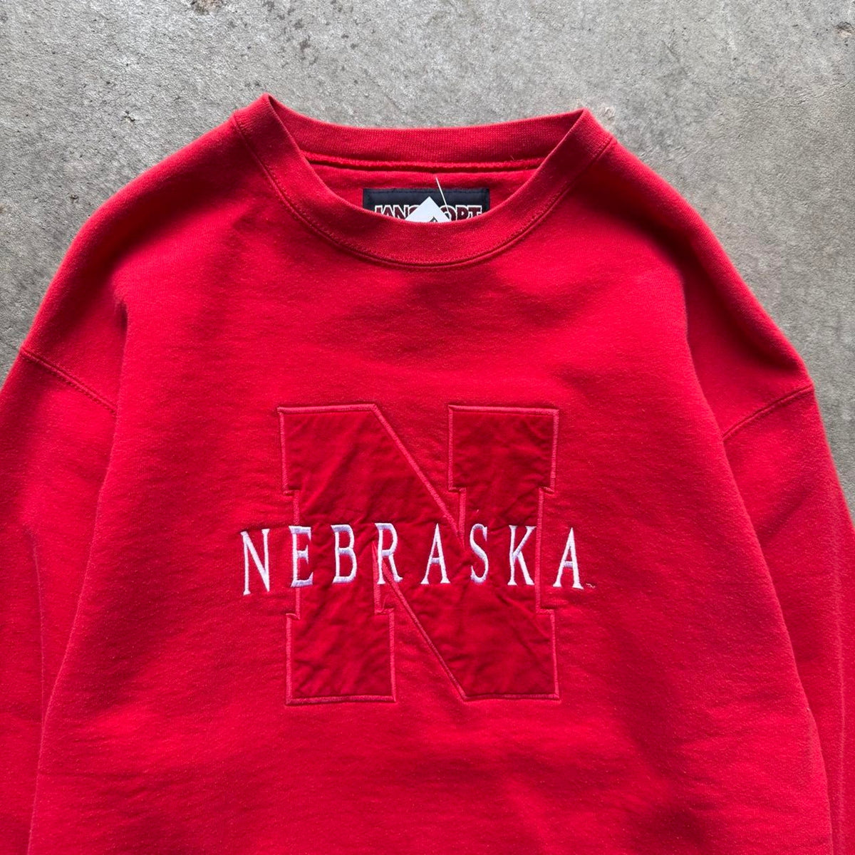Vintage 90s Nebraska Huskers Embroidered Crewneck - Medium