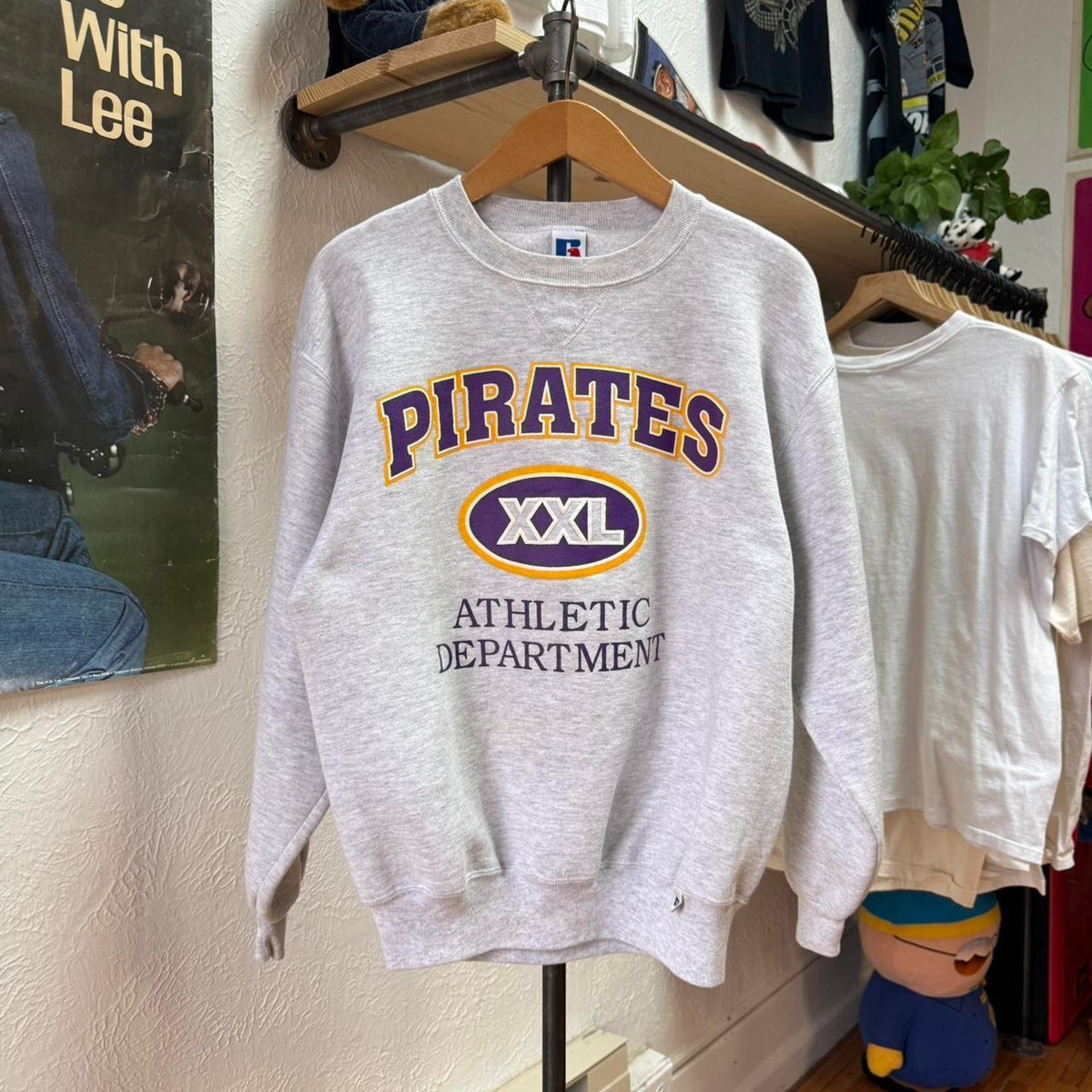 Vintage 90s Pirates Athletic Dept Russell Athletic Crewneck  - Medium