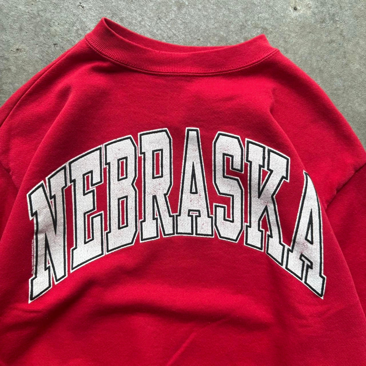 Vintage 90s Nebraska Huskers Spell Out Crewneck - Large