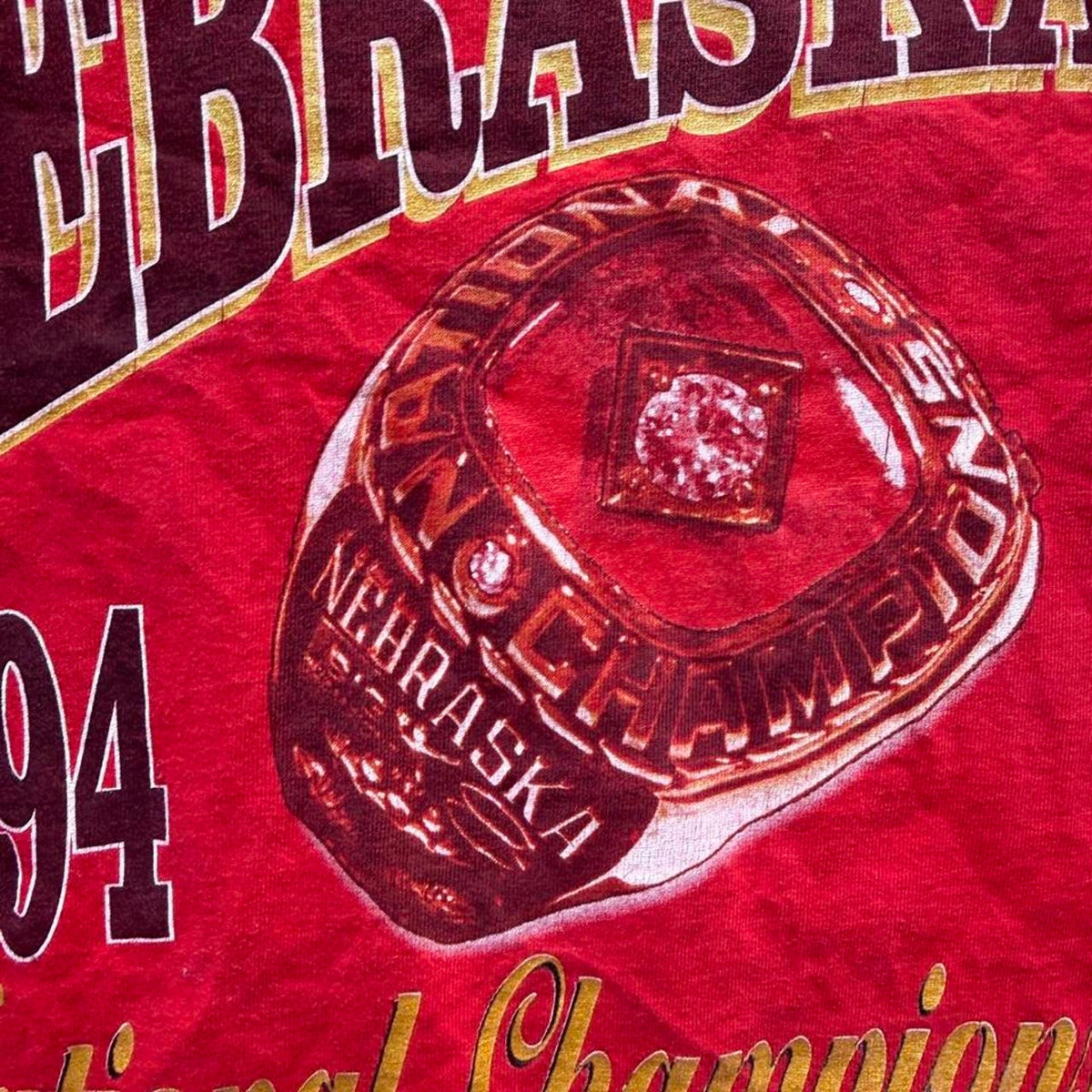 Vintage 1994 Nebraska Huskers Ring T-Shirt - Large