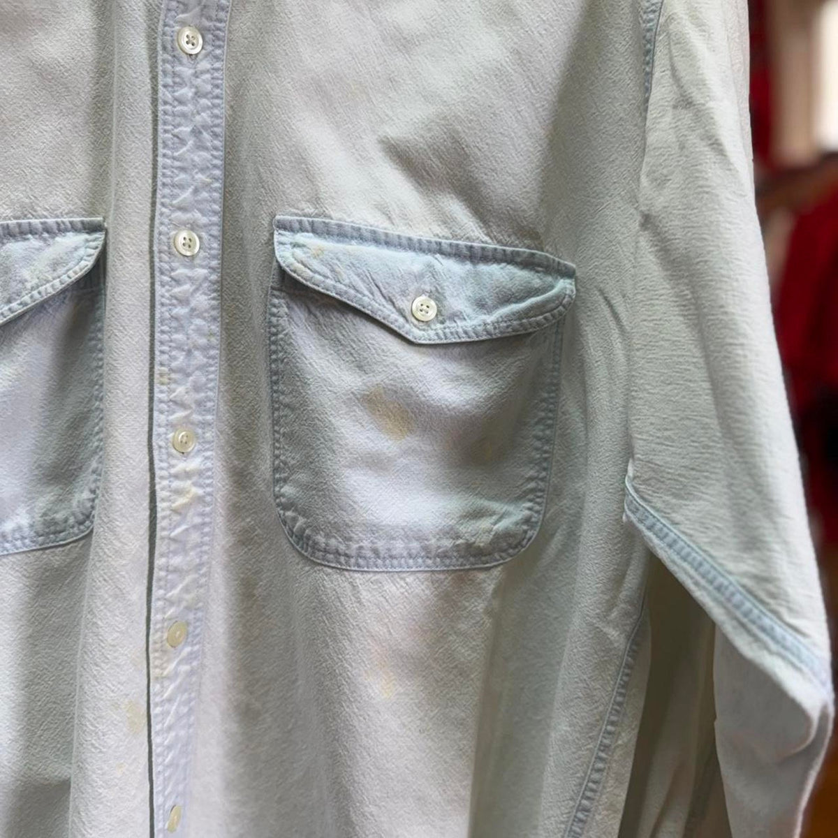 Vintage 90s Gap Faded Work Shirt - Medium