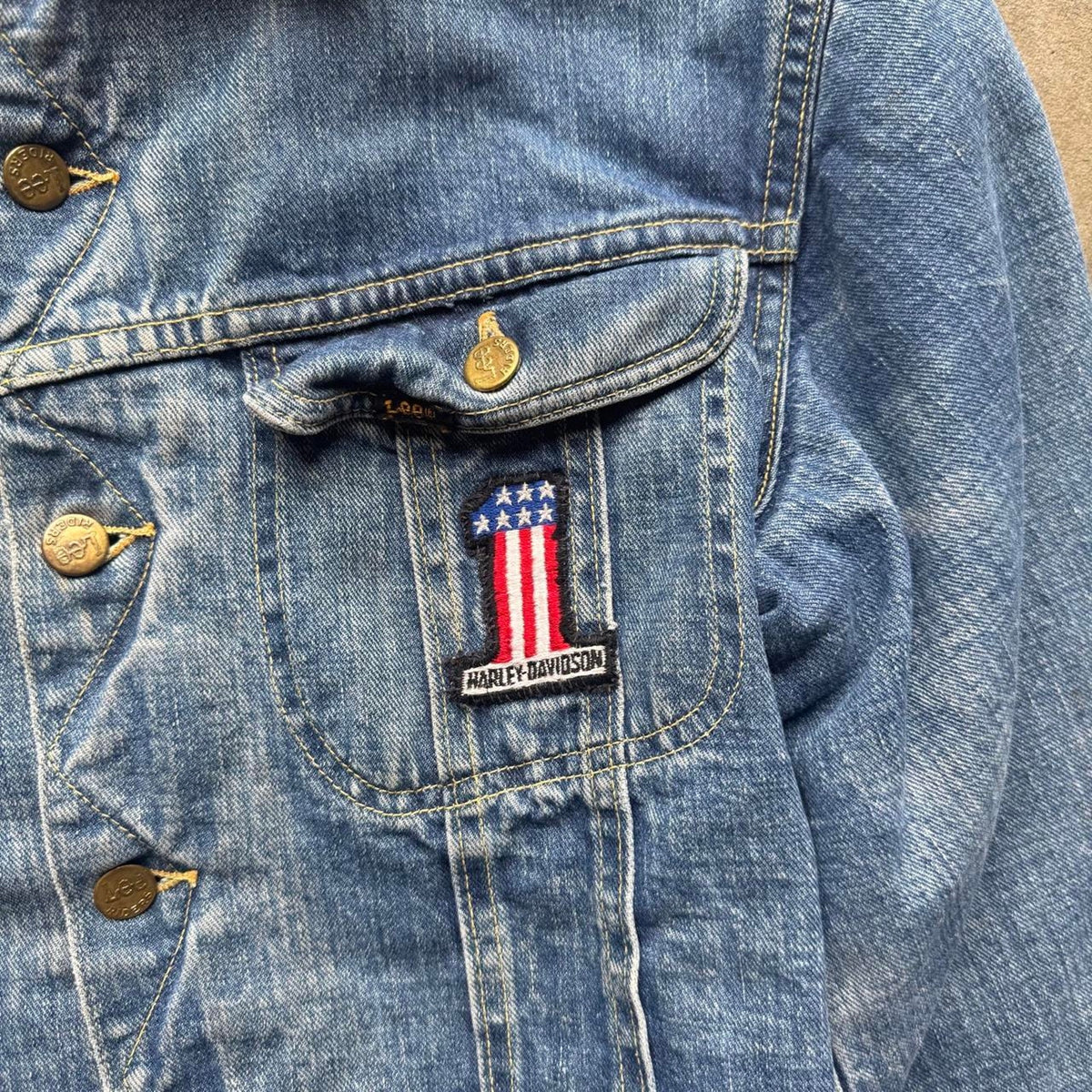 Vintage 70s Lee Stormrider Blanket Lined Patch Jacket - 38