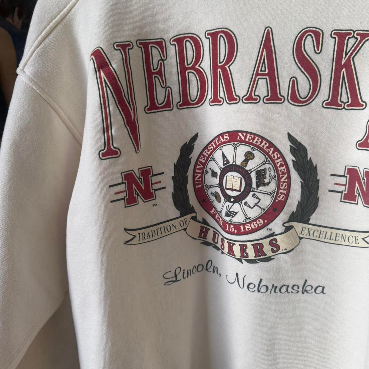 Vintage 90s Nebraska Huskers Galt Sand Football Crewneck - Medium