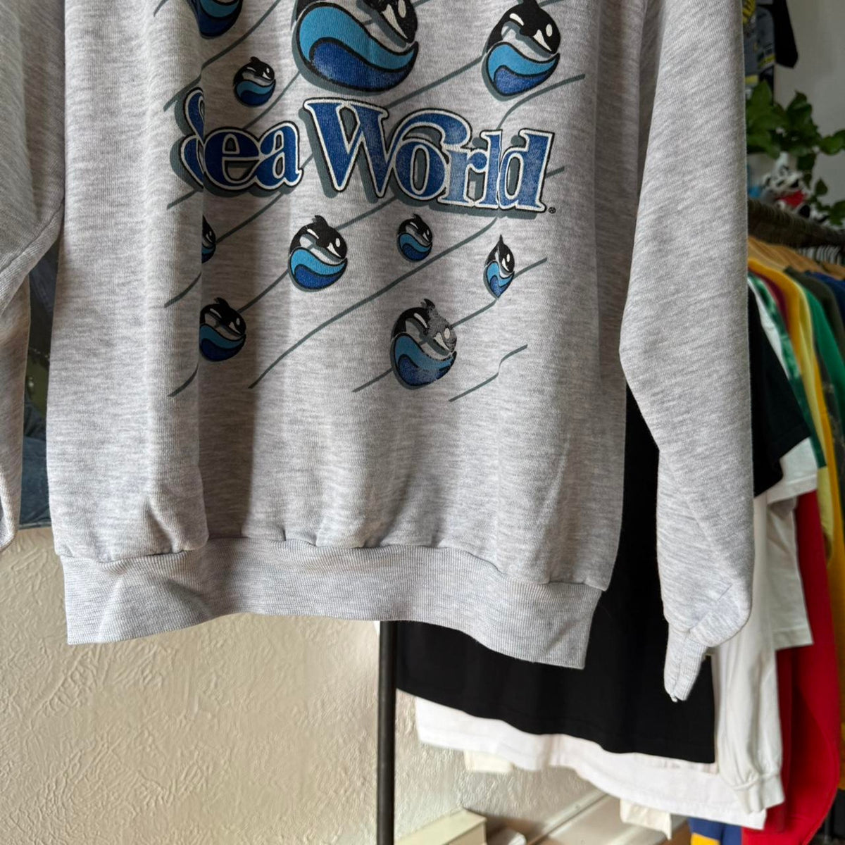 Vintage 90s Sea World Killer Whale Animal Crewneck - Small