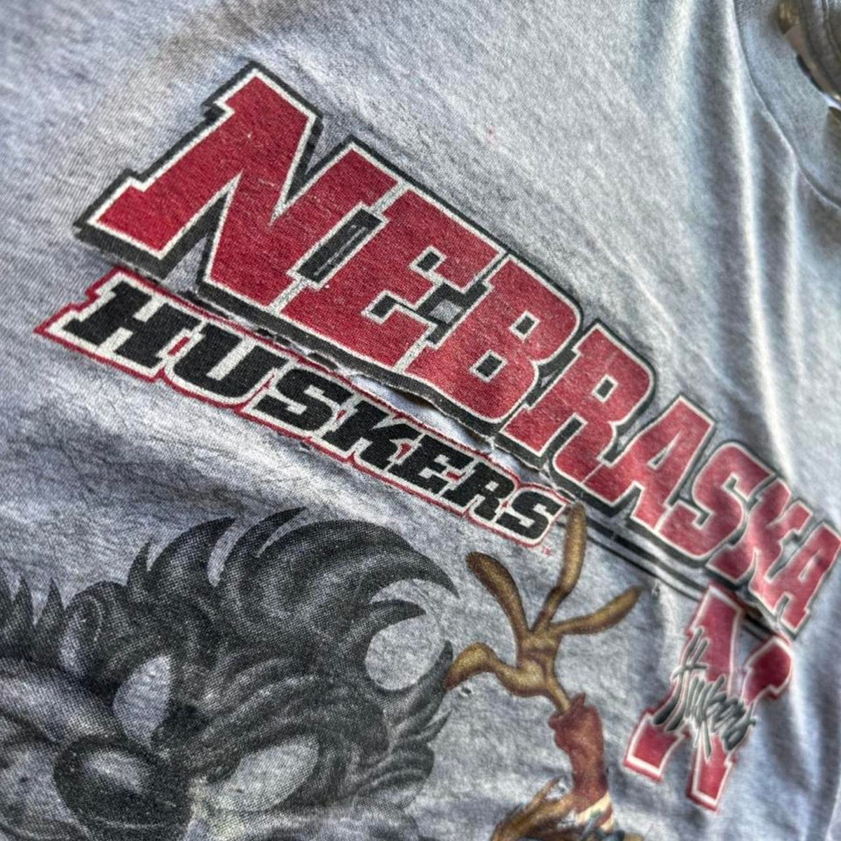 Vintage 90s Nebraska Huskers Taz Looney Tunes T-Shirt - X-Large