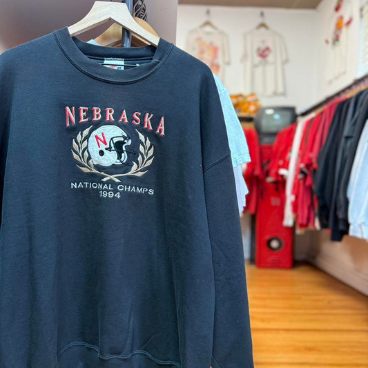 Vintage 90s Nebraska Huskers Cornhuskers National Championship Crewneck - XX-Large