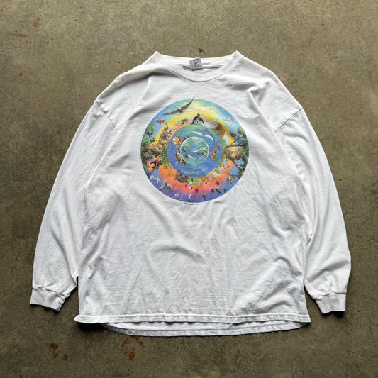 Vintage 90s Earth Animal Nature Long Sleeve T-Shirt - XX-Large