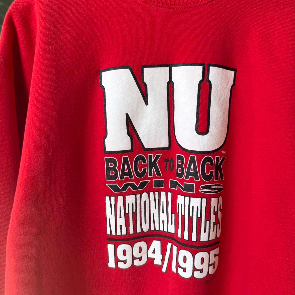 Vintage 90s Nebraska Huskers Back to Back Champions Crewneck - X-Large