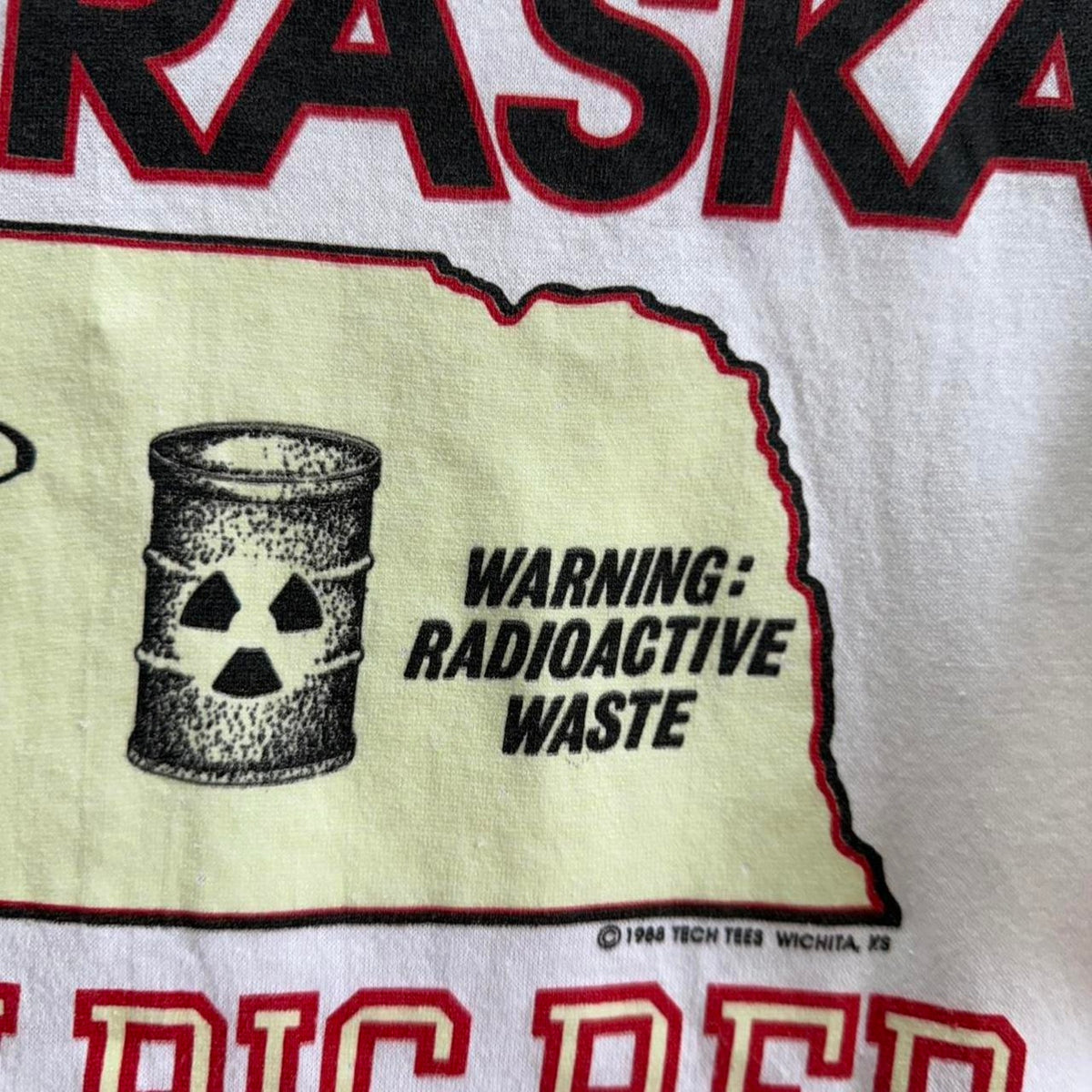 Vintage 80s Nebraska Huskers Glow Big Red Radioactive T-Shirt
