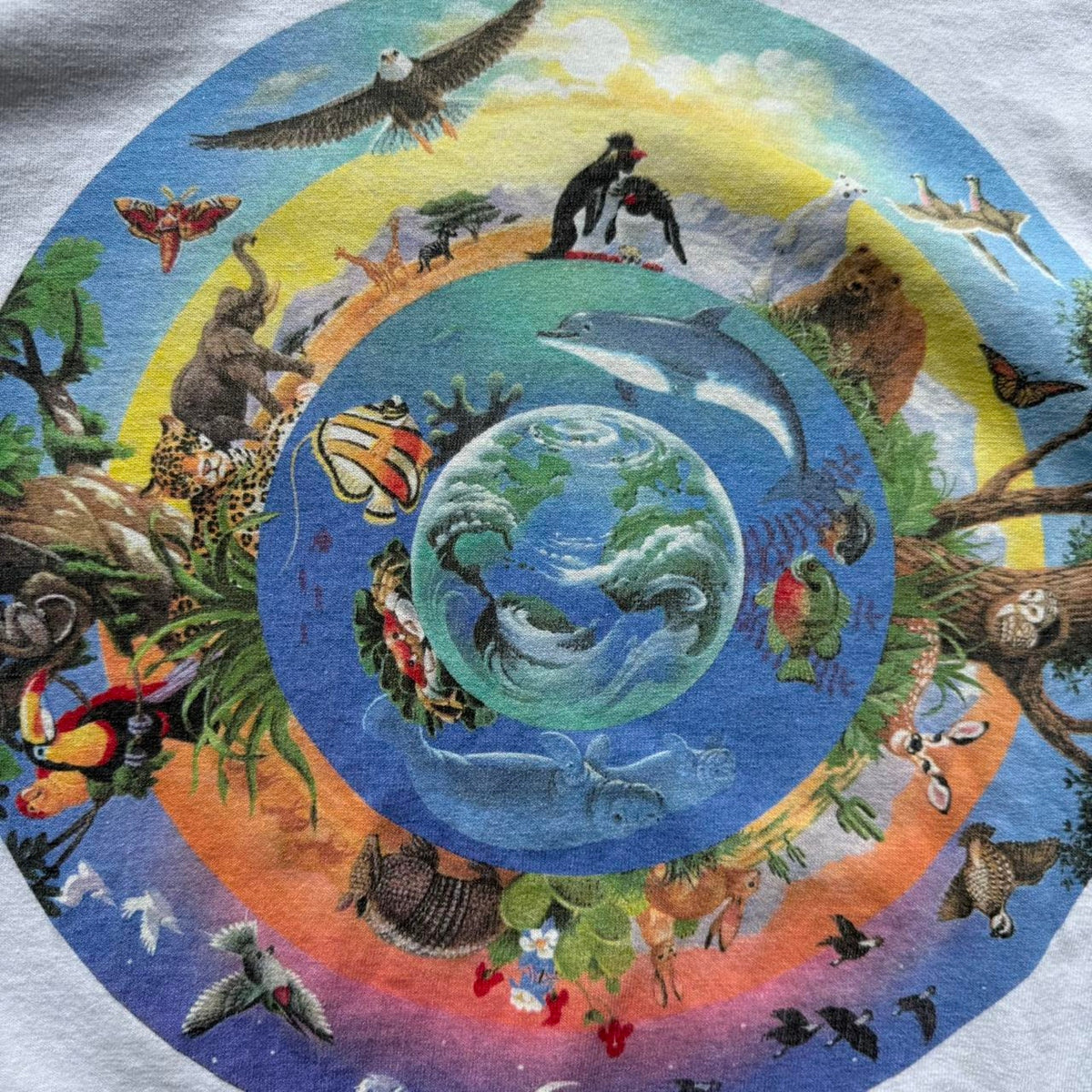 Vintage 90s Earth Animal Nature Long Sleeve T-Shirt - XX-Large