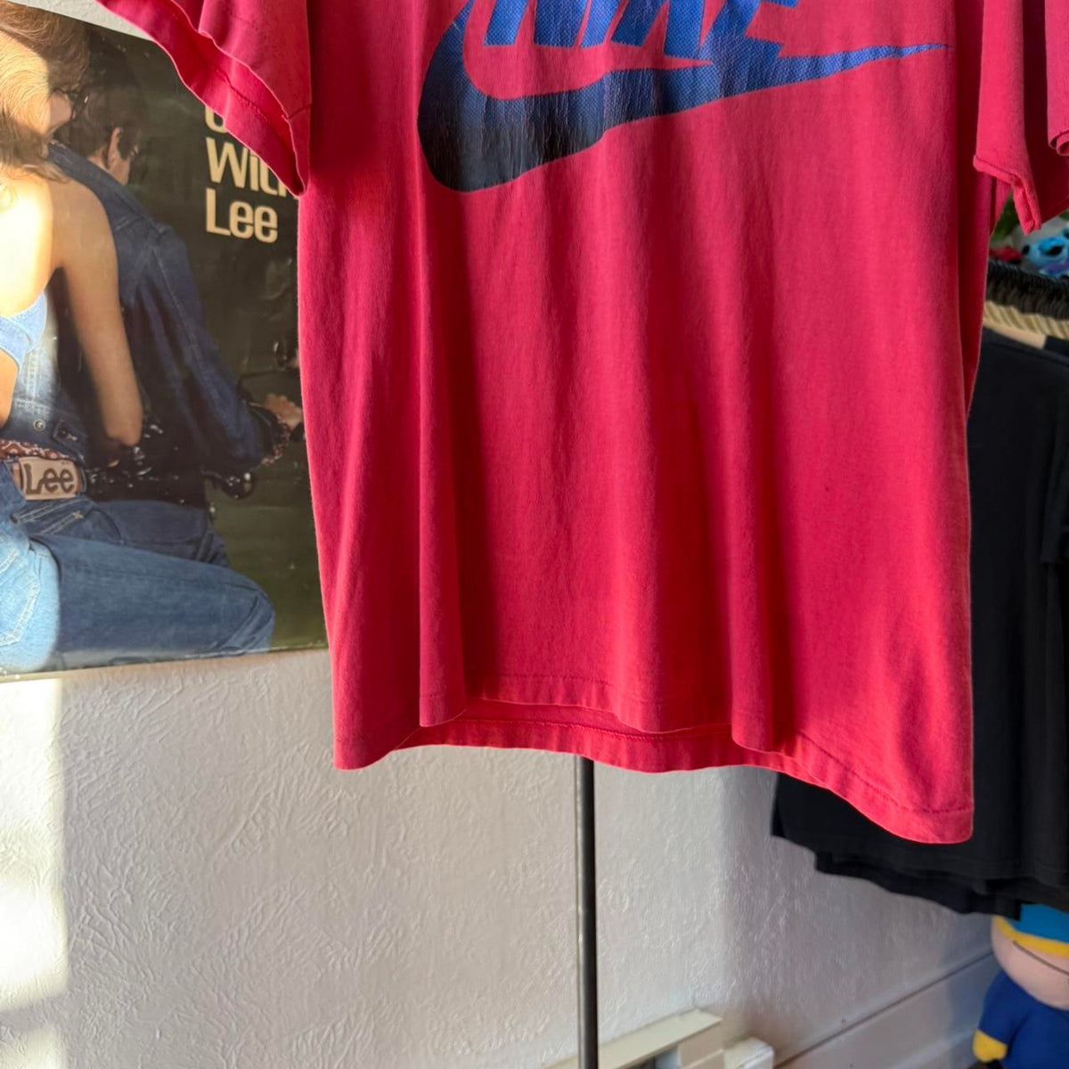 Vintage 90s Nike Swoosh Check T-Shirt - Medium