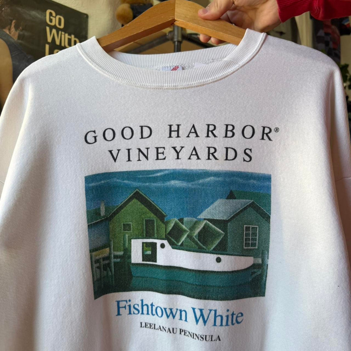Vintage 90s Good Harbor Vineyard Winery Wine Crewneck - X-Large
