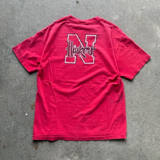 Vintage Y2K Nebraska Huskers Nike Just Do It T-Shirt - Medium