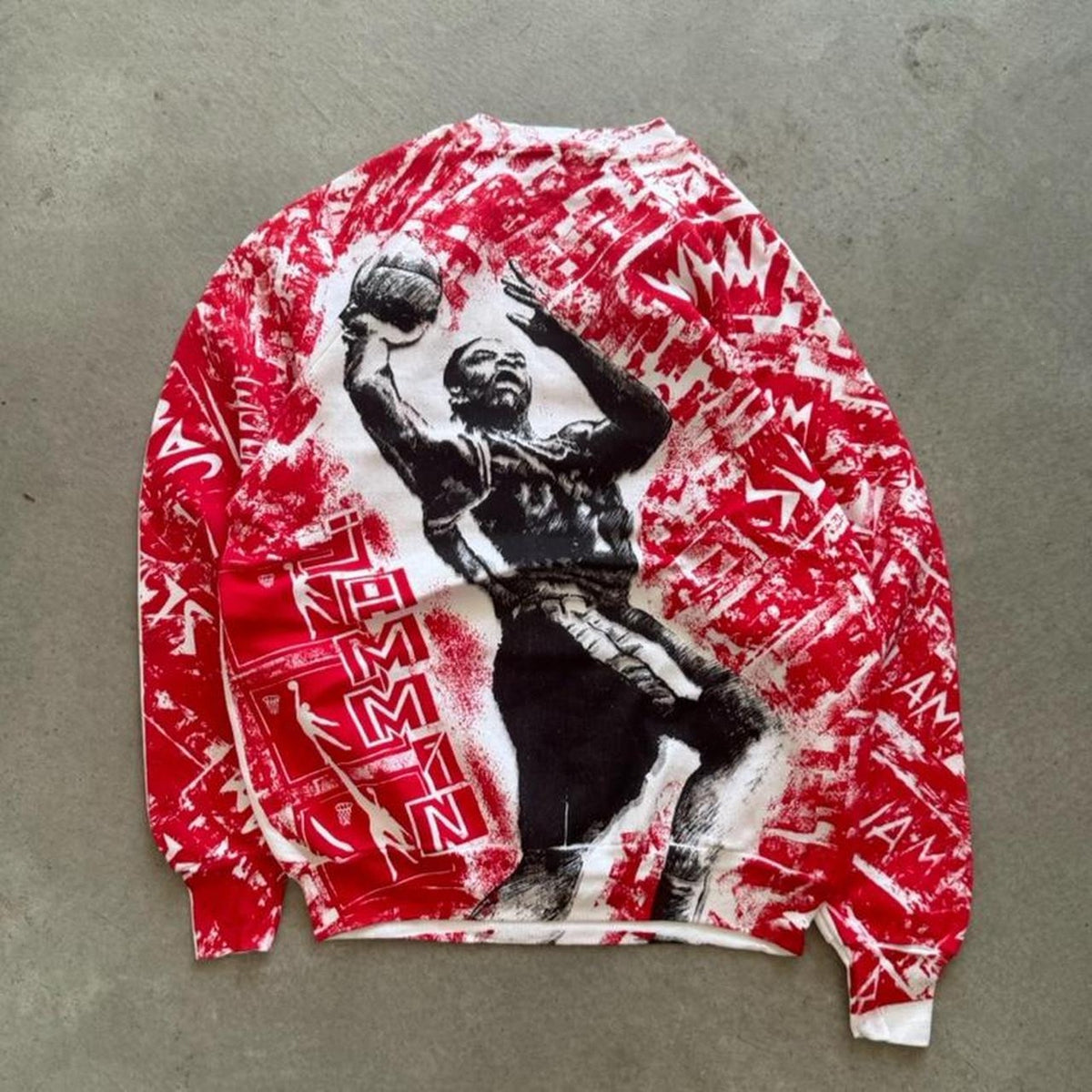 Vintage 90s Michael Jordan Bulls Style Basketball Crewneck - Large