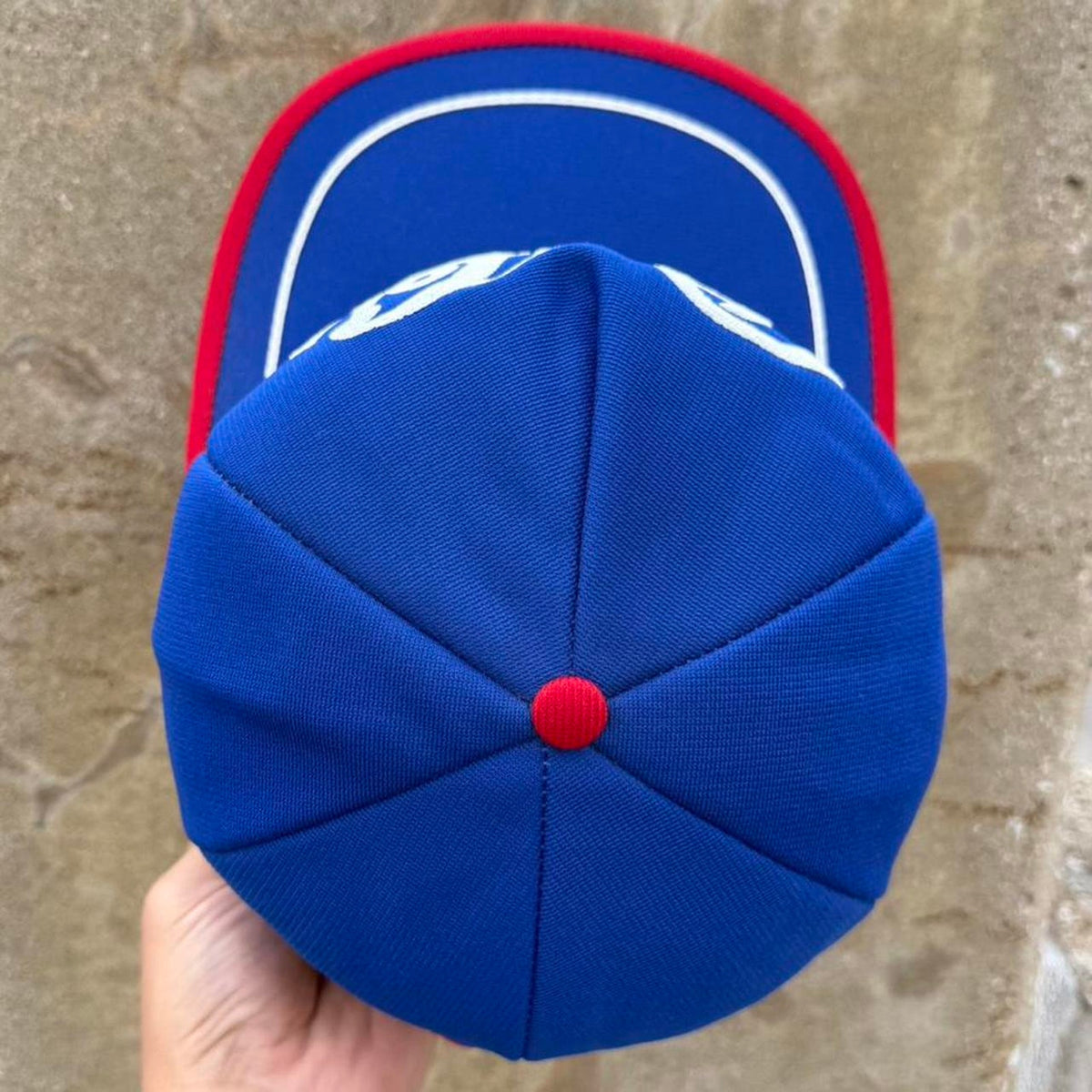 Vintage 80s Pepsi Cola Louisville Kentucky Three Stripe Trucker Cap