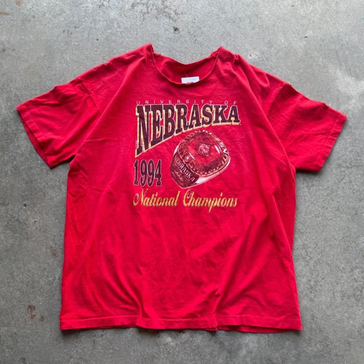 Vintage 1994 Nebraska Huskers Ring T-Shirt - Large