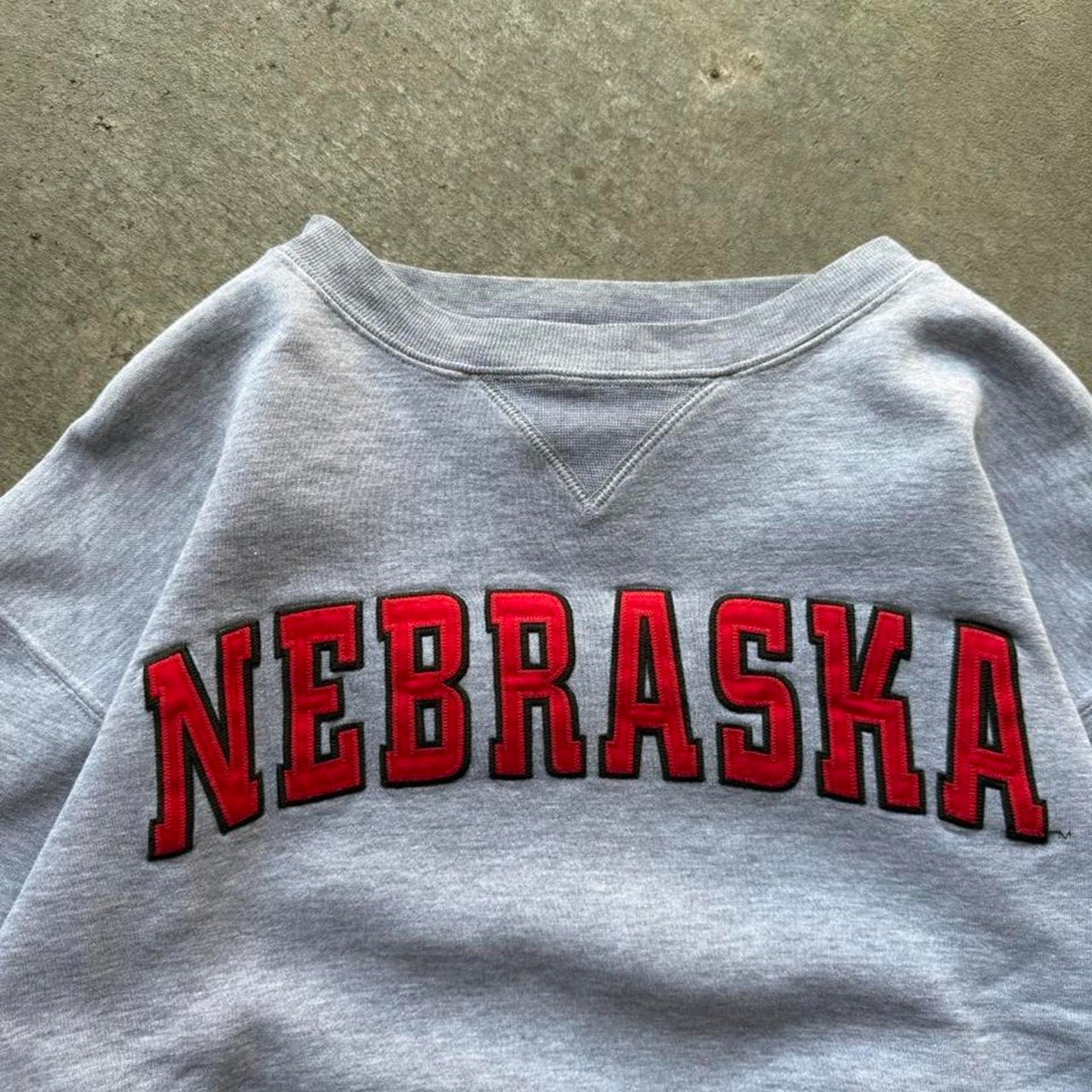 Vintage 90s Nebraska Huskers Spell Out Crewneck - Medium