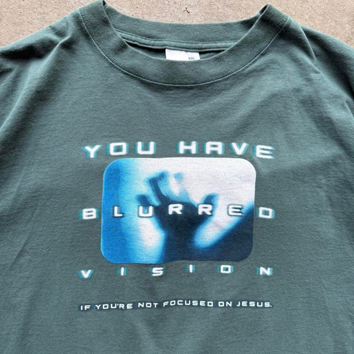 Vintage 90s You Have Blurred Vision Jesus T-Shirt - XX-Large