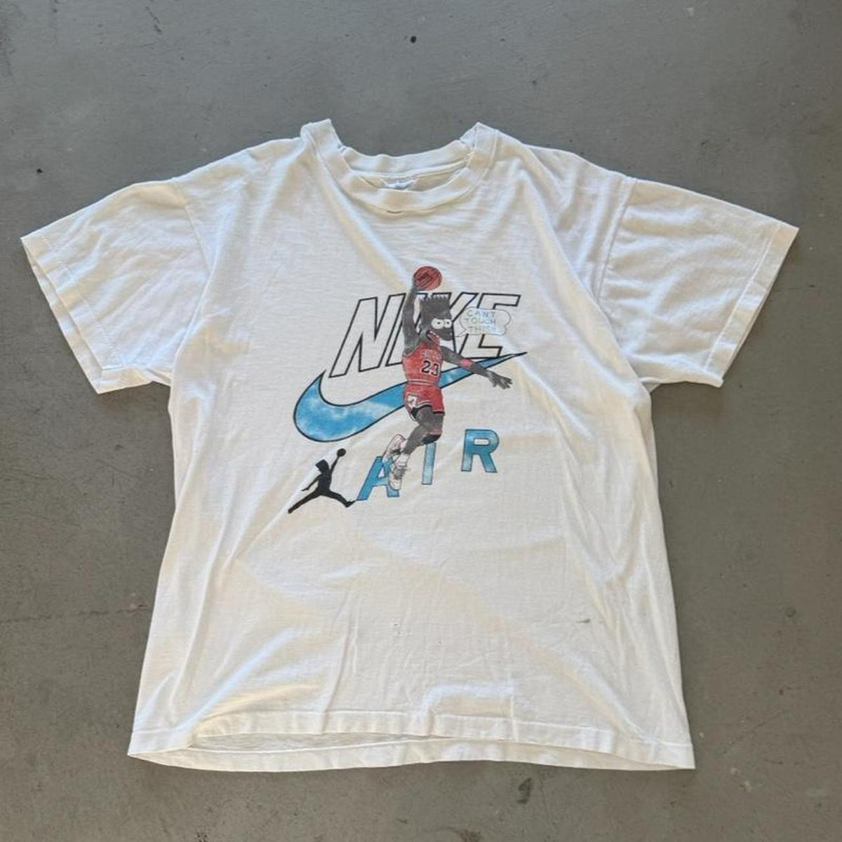 Vintage 90s Bart Simpson Nike Air Jordan Parody T-Shirt - X-Large