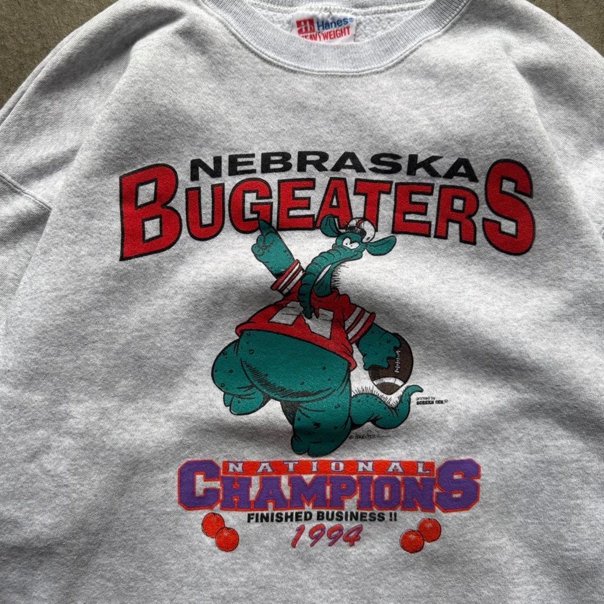 Vintage 90s Nebraska Bugeaters Husker Champions Crewneck - Large