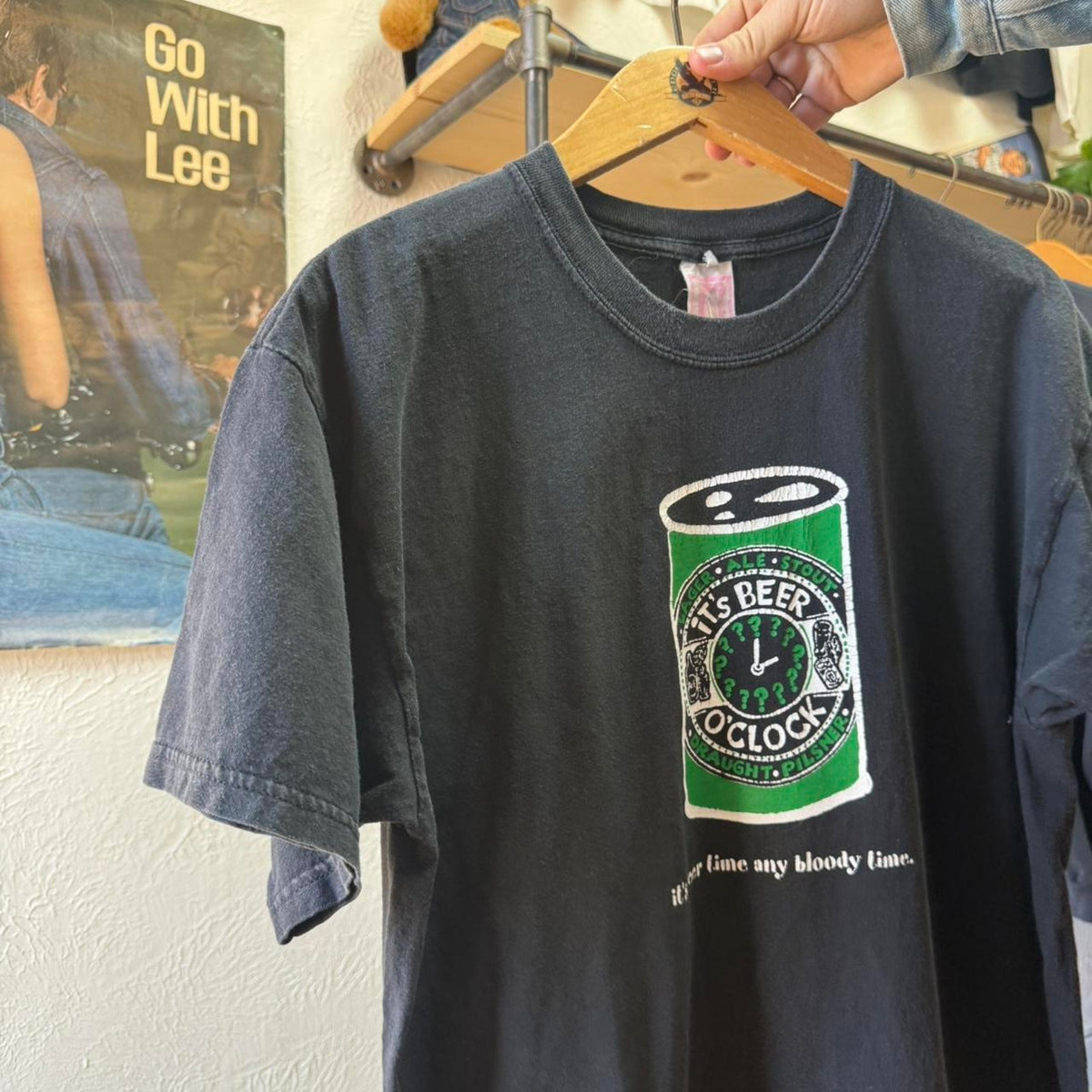 Vintage 90s It’s Beer Time Any Bloody Time Alcohol T-Shirt - X-Large