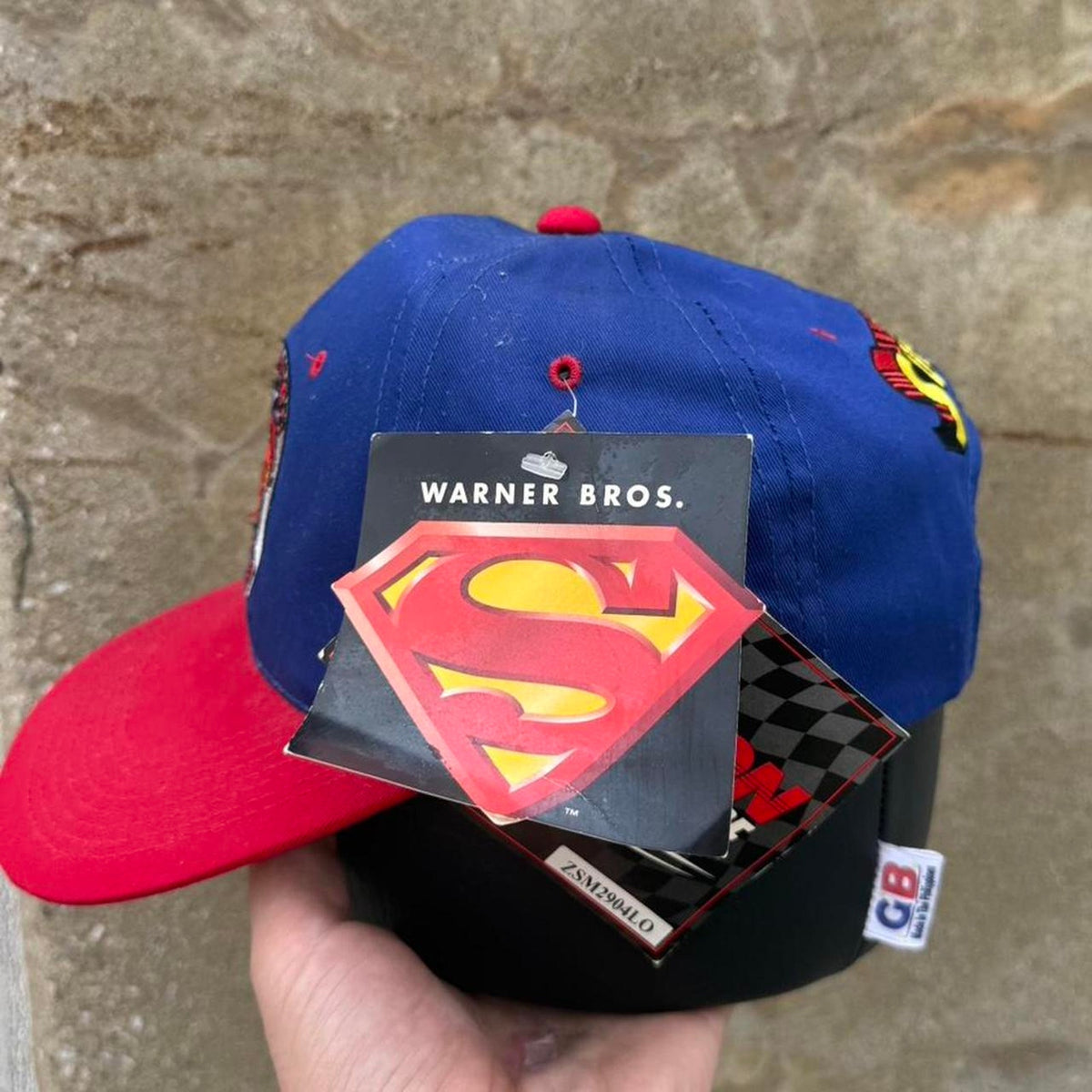 Vintage 90s Superman Quaker State Racing NASCAR Snapback