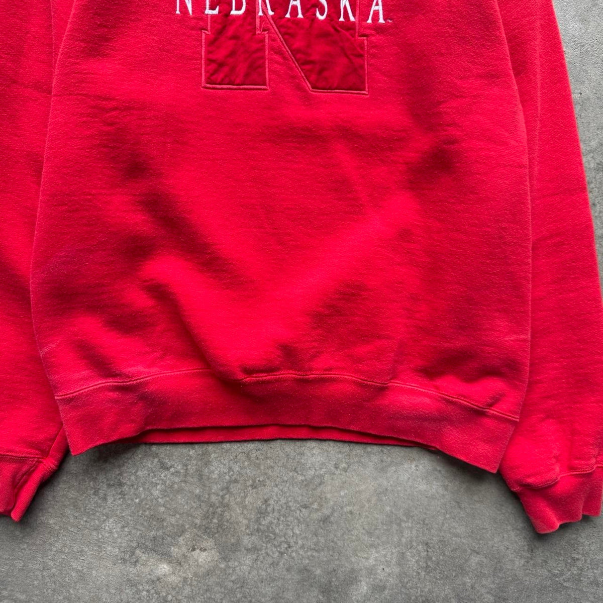 Vintage 90s Nebraska Huskers Embroidered Crewneck - Medium
