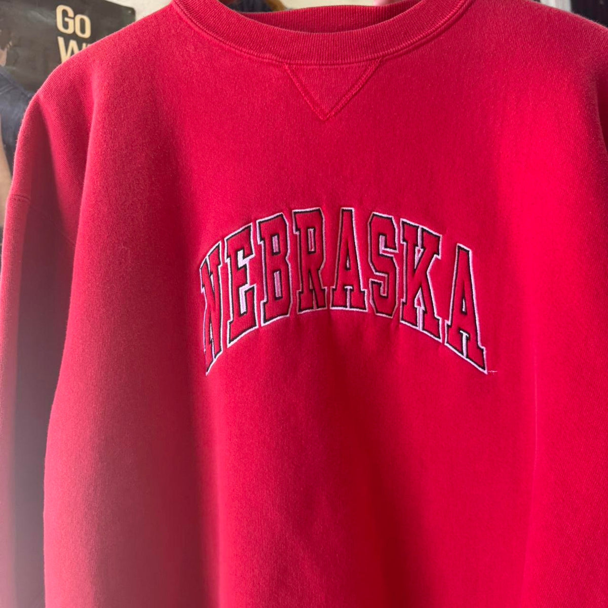 Vintage 90s Nebraska Huskers Spell Out Crewneck - Large