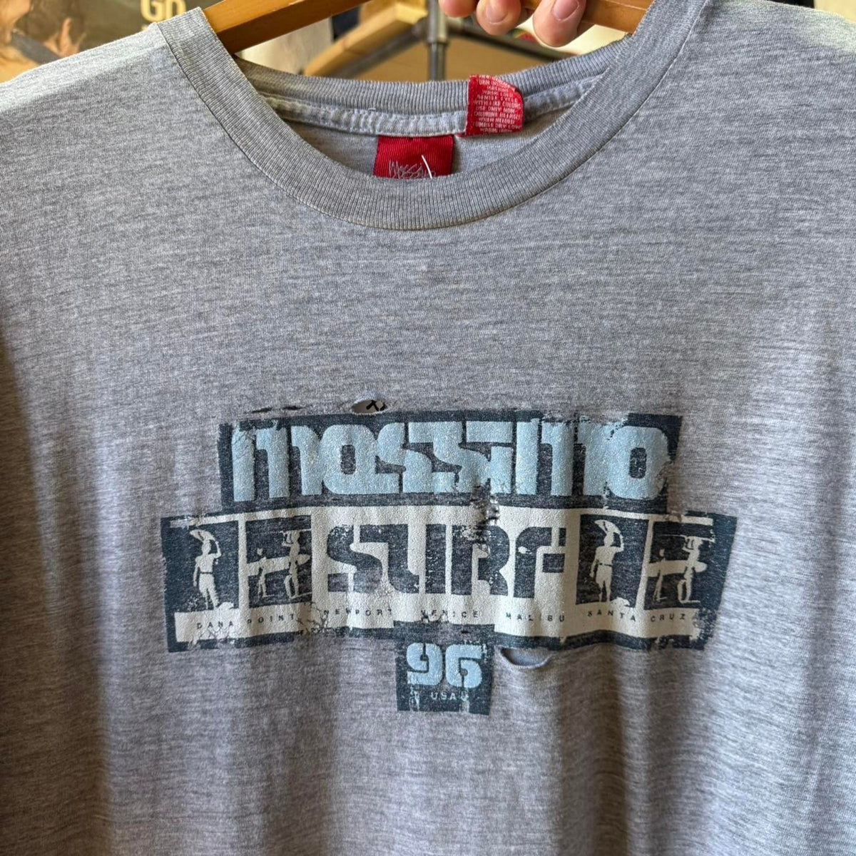 Vintage Mossimo Surfing Distressed Surf T-Shirt - X-Large
