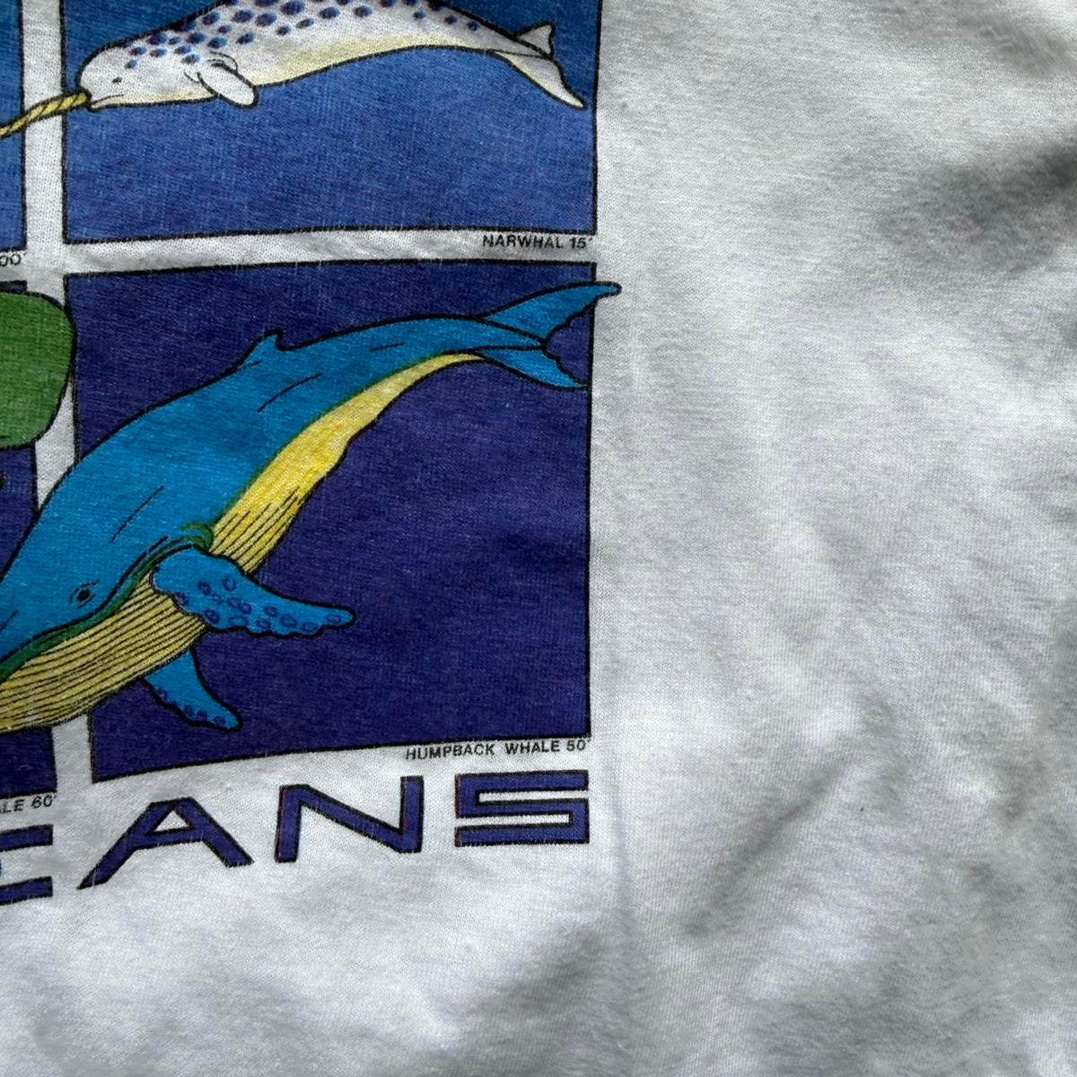Vintage 90s Ocean Whale Nature Animal T-Shirt - Large