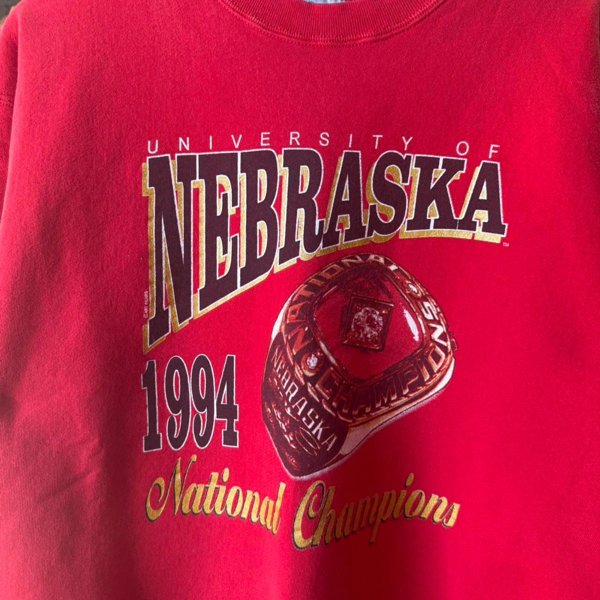 Vintage 1994 Nebraska Huskers Ring National Champions Crewneck - X-Large
