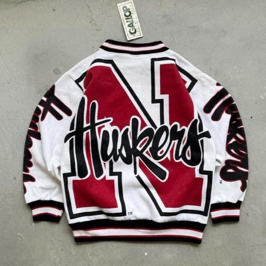 Vintage 90s Nebraska Huskers Gallop AOP Crewneck - Kids  Large