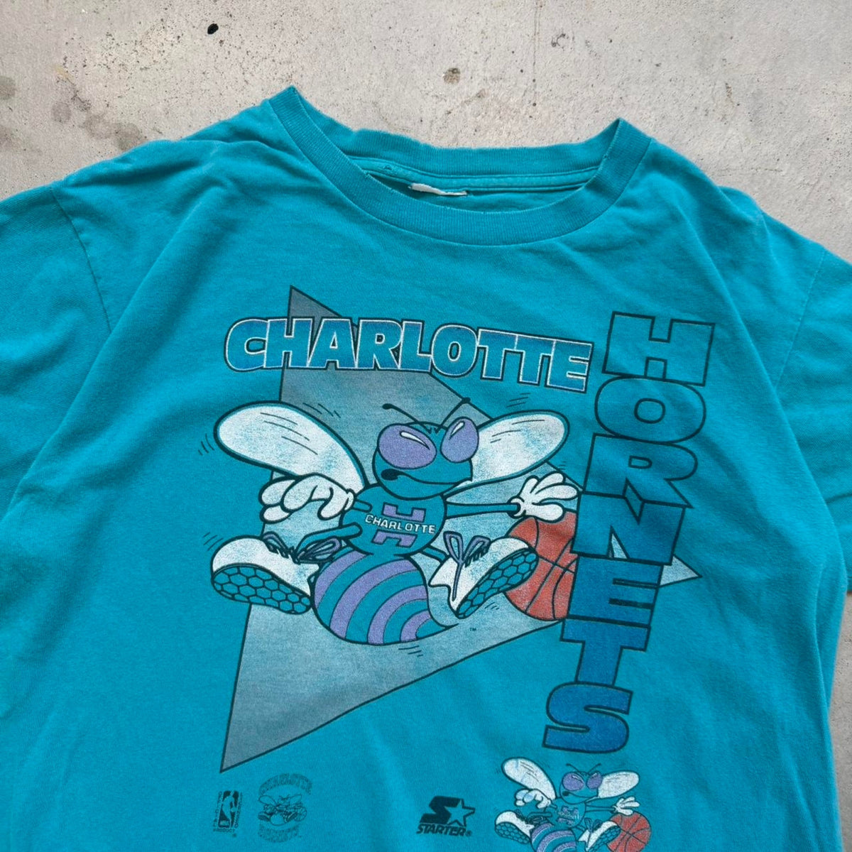 Vintage 90s Charolette Hornets NBA Basketball T-Shirt - Large