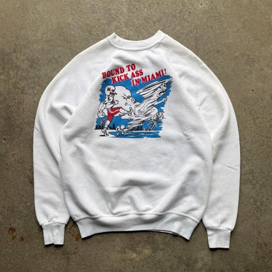Vintage 90s Nebraska Huskers Bound to Kick Miamias Ass Crewneck - X-Large