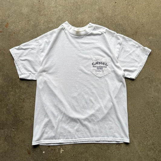 Vintage 90s Camel Mud and Monster Series Pocket T-Shirt - X-Large