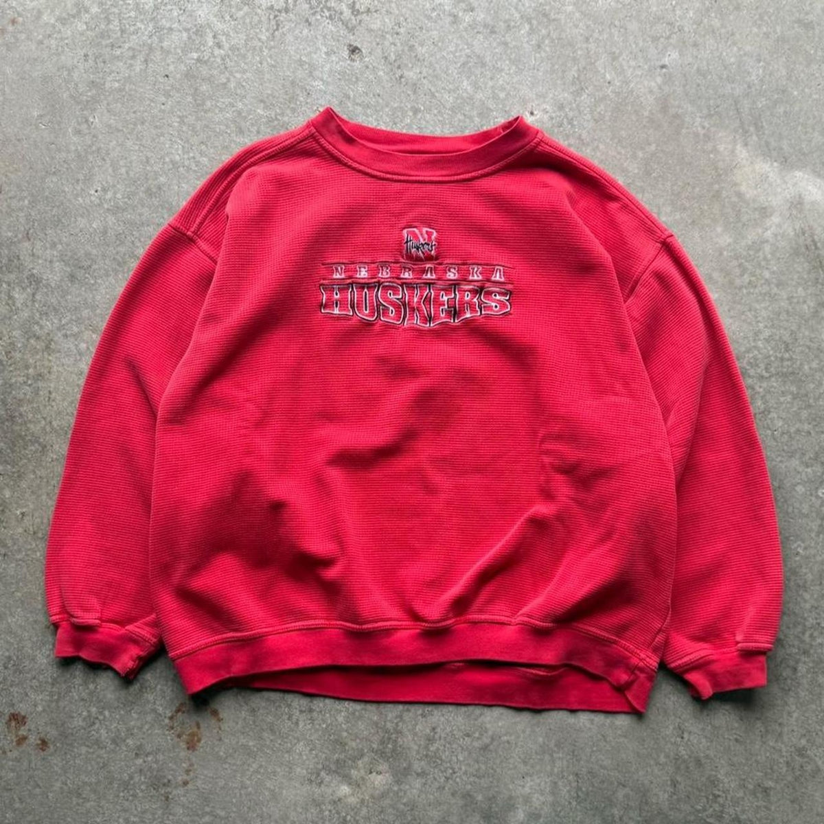 Vintage 90s Nebraska Huskers Embroidered Crewneck - XX-Large