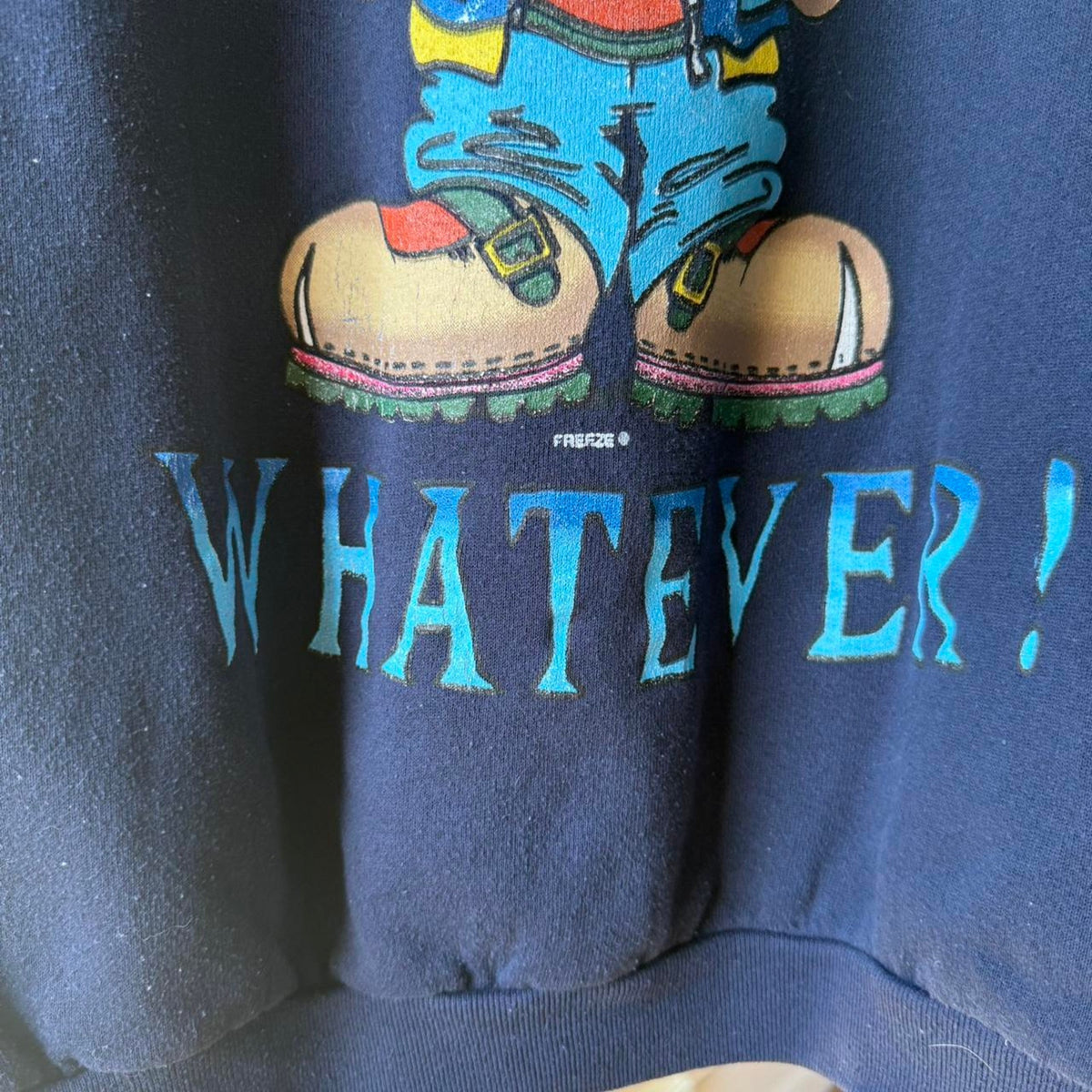 Vintage 90s Whatever Bear Animal Cartoon Crewneck - Large