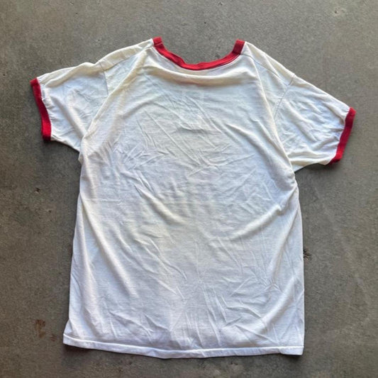 Vintage 80s Nebraska Huskers I’d Sooner be Dead Ringer T-Shirt - X-Large