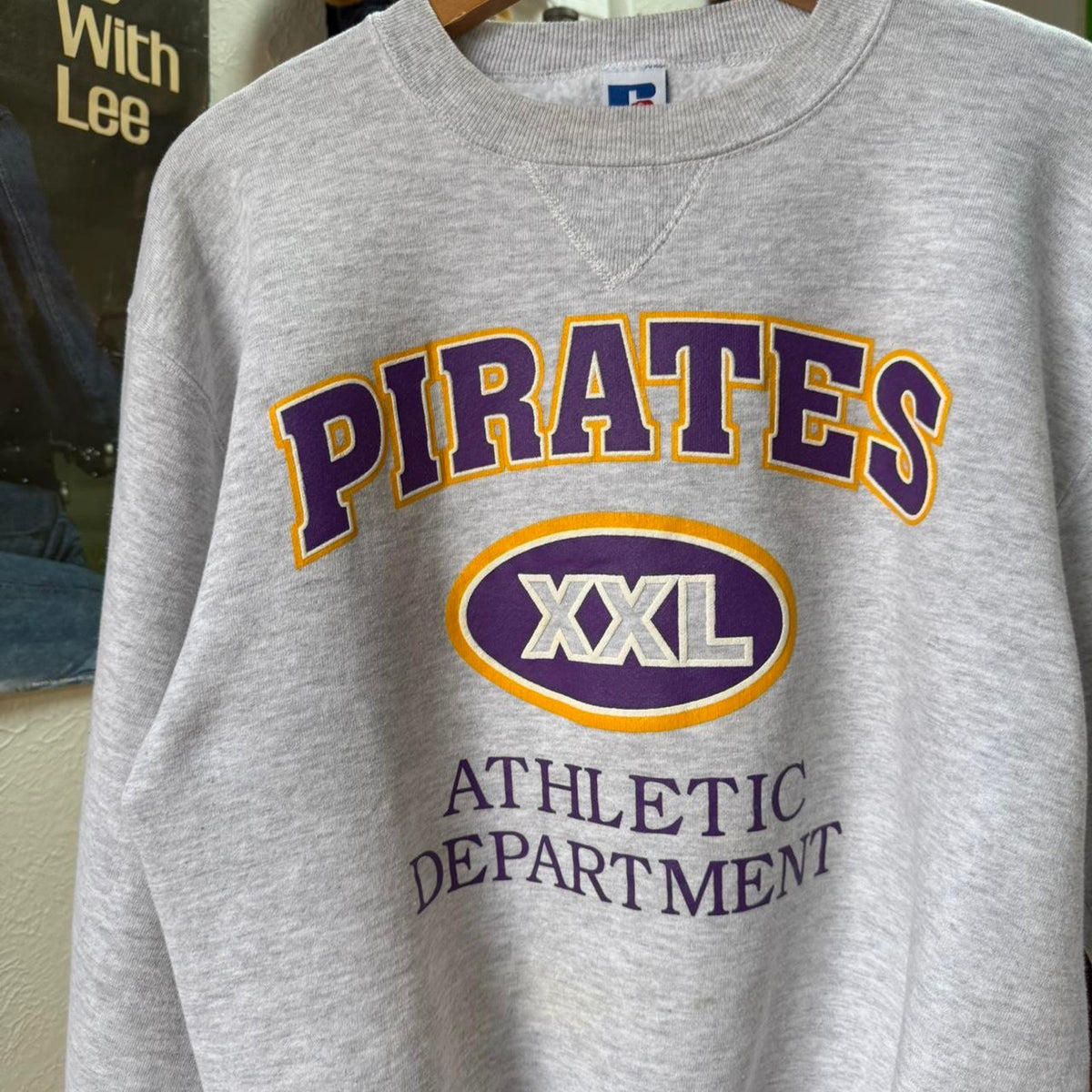 Vintage 90s Pirates Athletic Dept Russell Athletic Crewneck  - Medium