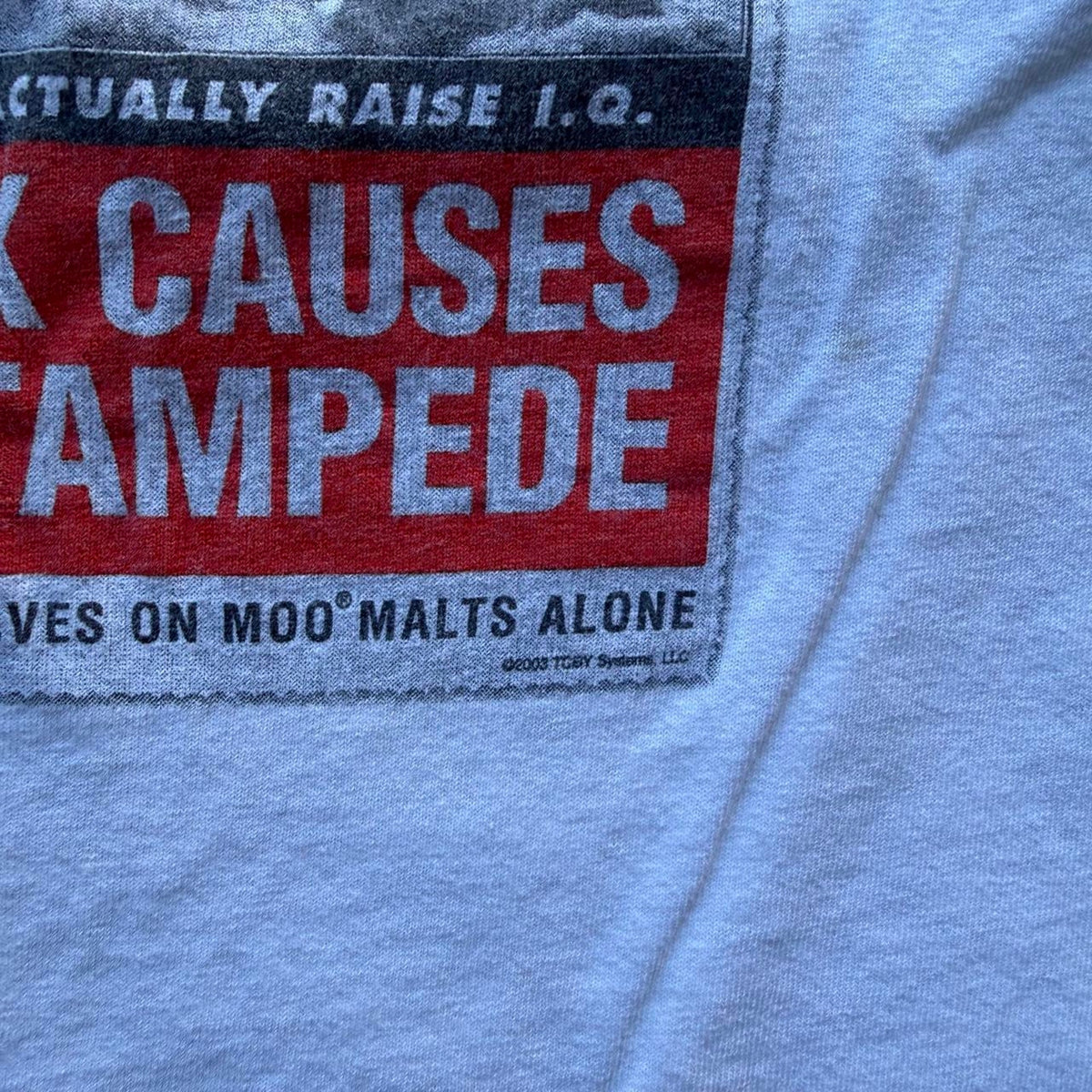 Vintage Y2K TCBY Moo Malt Newspaper T-Shirt - Small