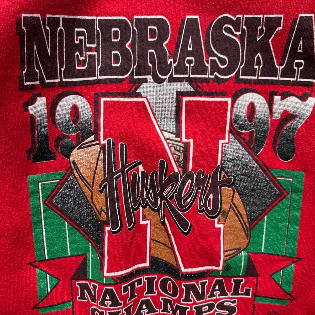 Vintage 1997 Nebraska Huskers National Champs Crewneck - Large