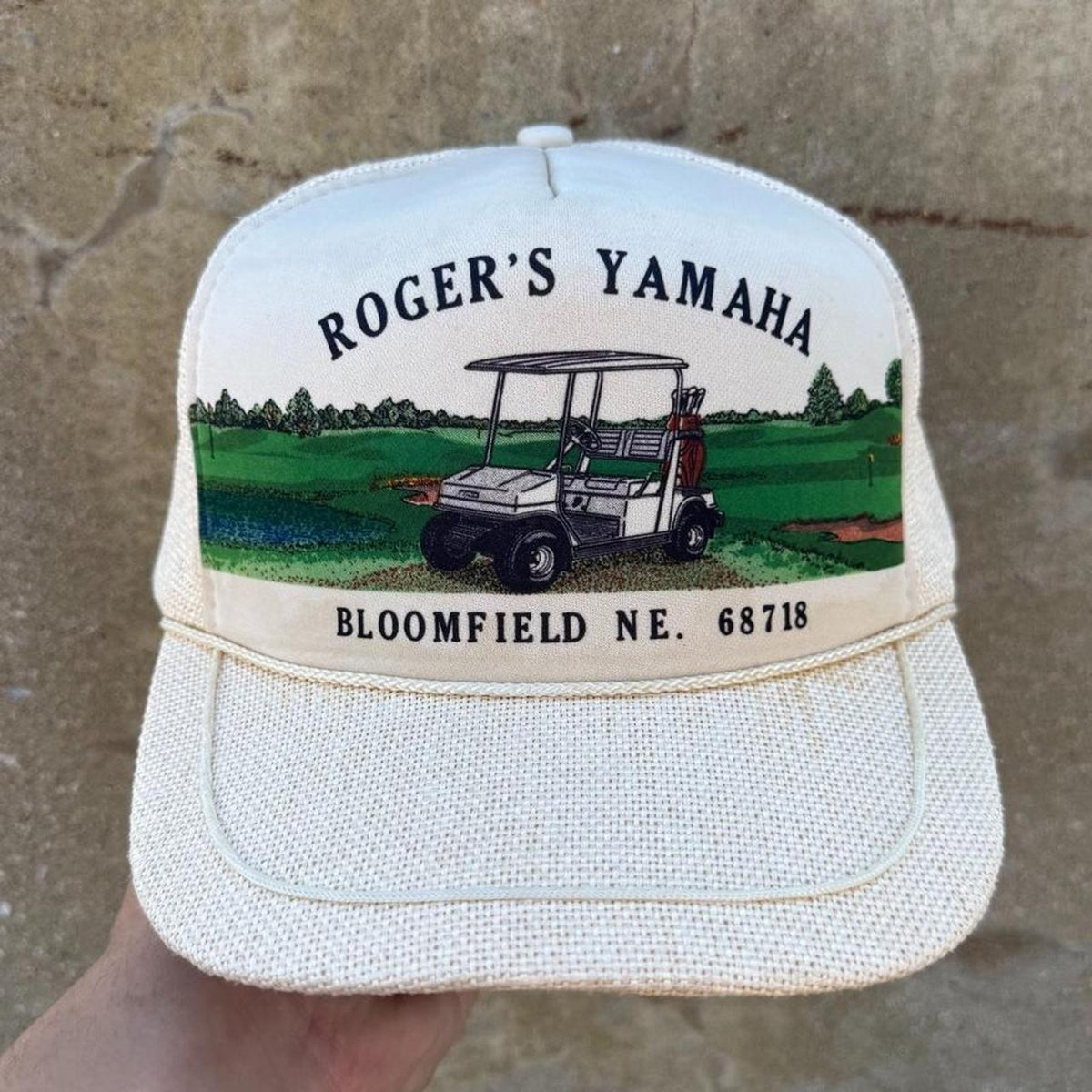 Vintage 90s Roger’s Yamaha Golf Cart Golfing Trucker Cap