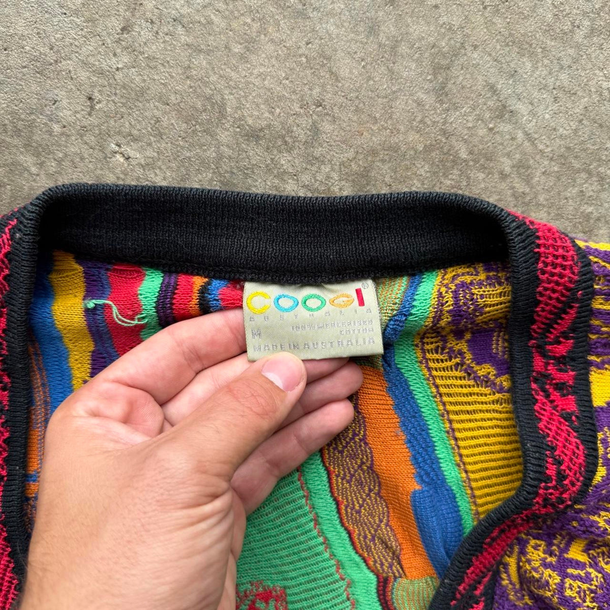 Vintage 90s Coogi 3D Knit Cardigan Sweater - Medium